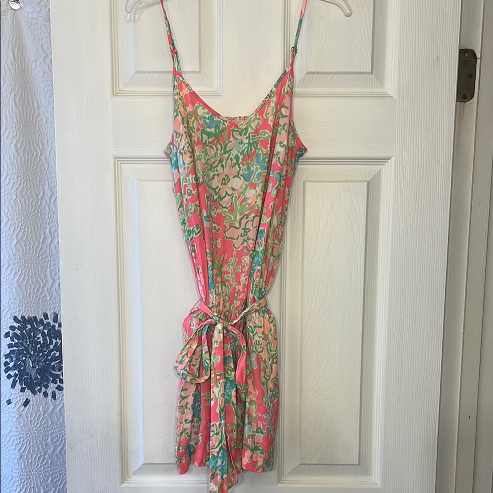 Floral Romper in Pink and Green